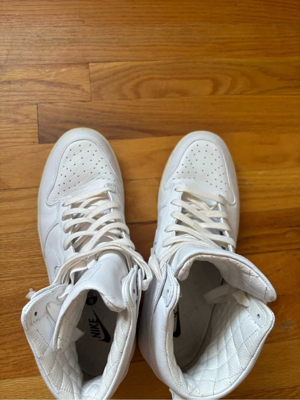 NikeLab Dunk High Lux White Leather Size 10 718790-101